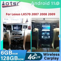 auto dvd player car radio carplay for lexus lx570 2007 2008 2009 android 11 0 stereo head unit 8128g tesla style gps navigation
