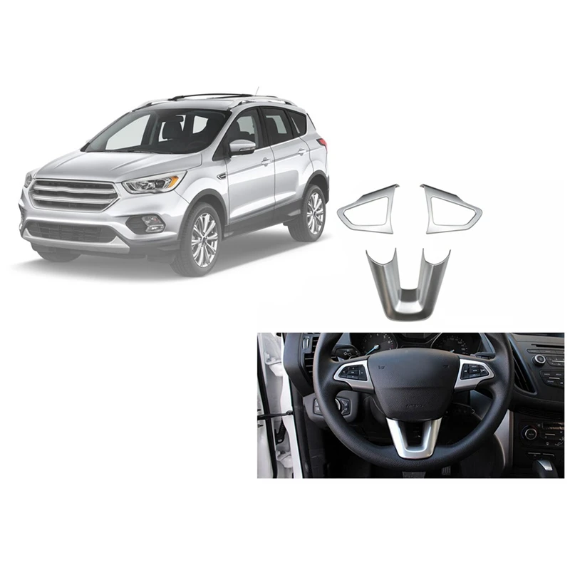 Защитная крышка рулевого колеса автомобиля наклейка для Ford Kuga Escape 2017 аксессуары