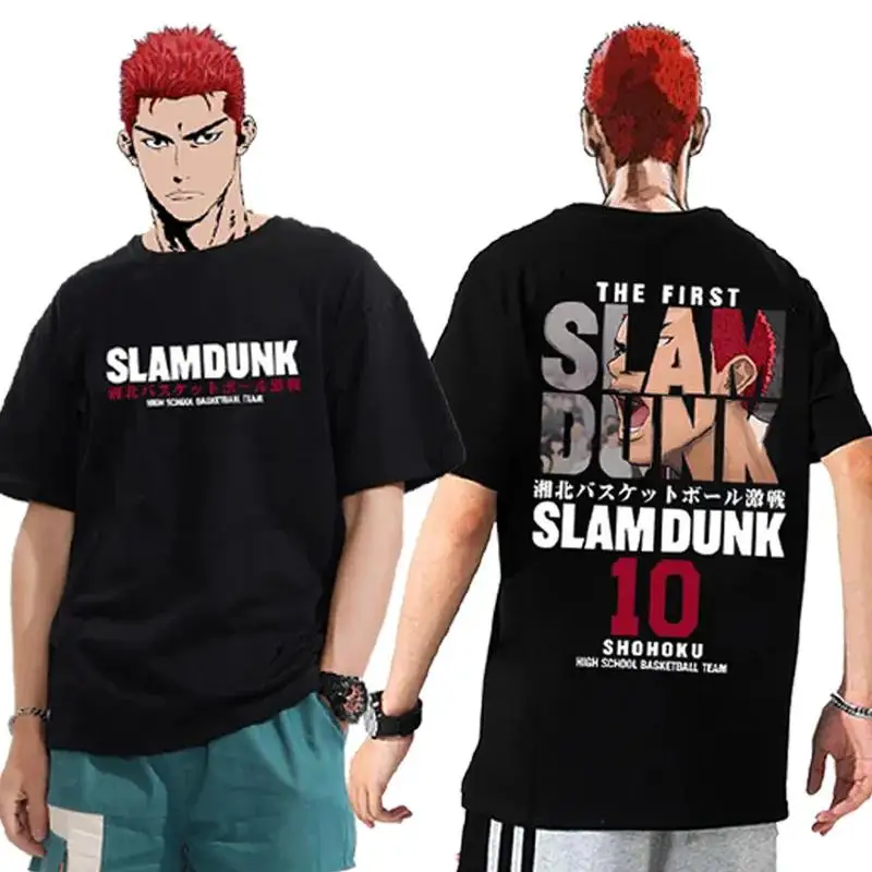 

Футболка аниме Slam Dunk для мужчин, футболка с коротким рукавом в японском стиле