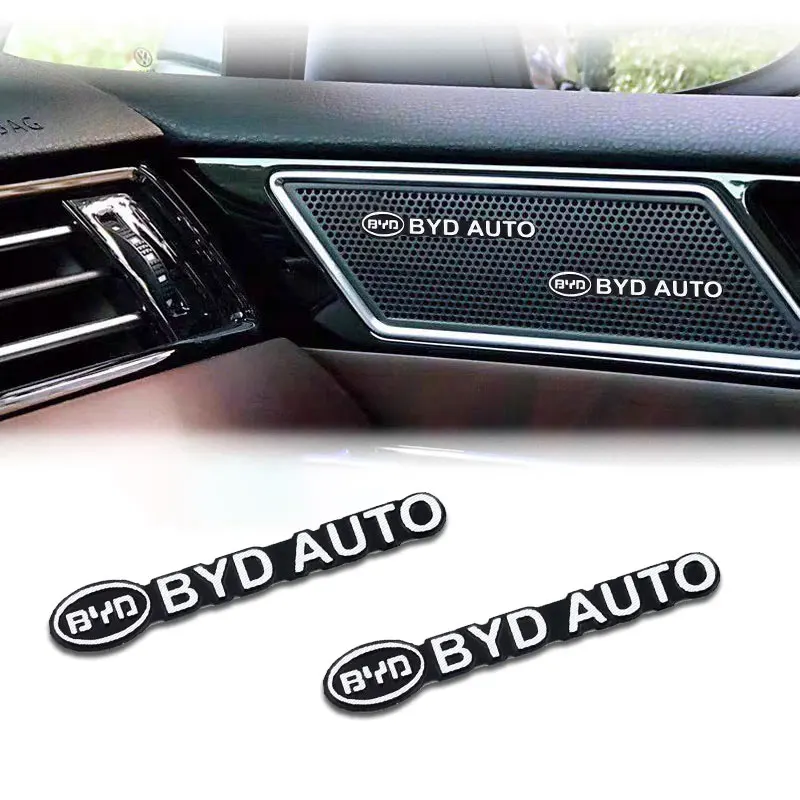 

1pcs Metal Audio Speaker Key Sticker Steering Wheel Decal For BYD F3 F0 S6 Battery Tang Suragical Mask EV 2021 G3 F3R Lithium