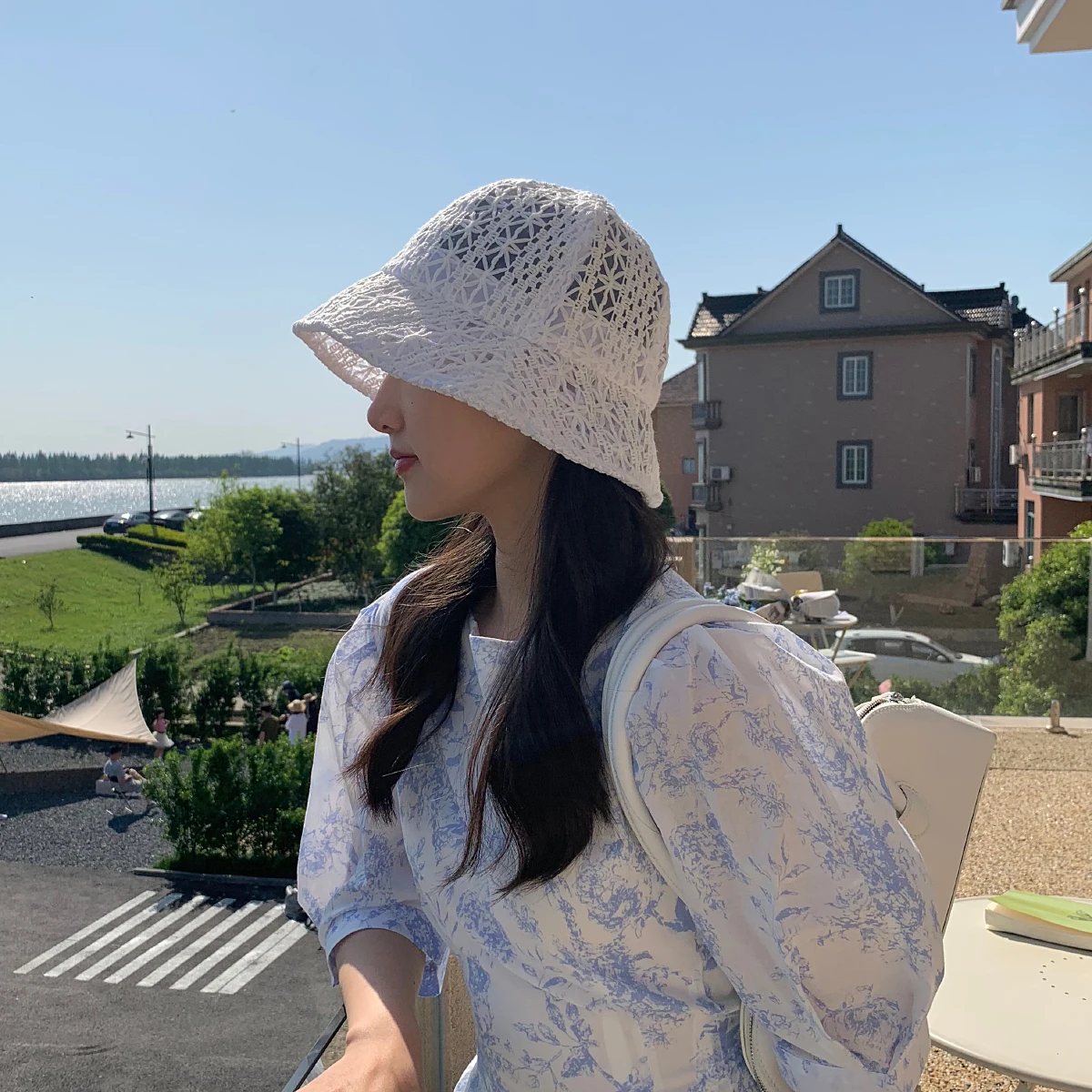

2022 Корейская версия кружевной шляпы рыбака Женская темпераментная Панама шляпа Ins уличная шляпа от солнца шляпа Zomer s