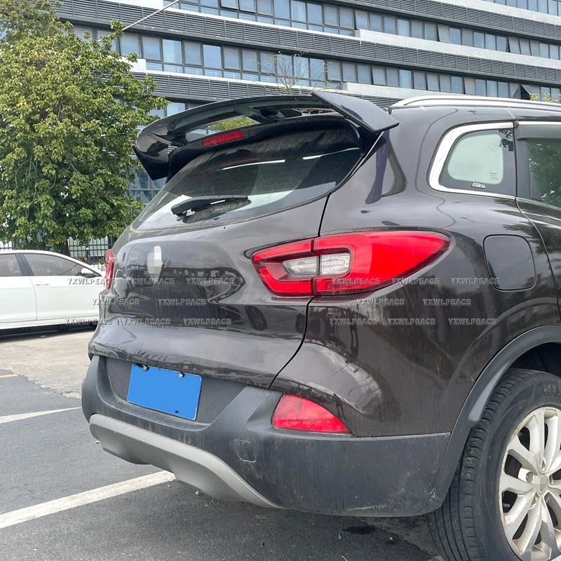 Фото Для Renault Kadjar 2015-2018, 2019 годов выпуска: задний спойлер на крышу, универсальный тип, из АБС-пластика, аксессуары для тюнинга кузова автомобиля. №3