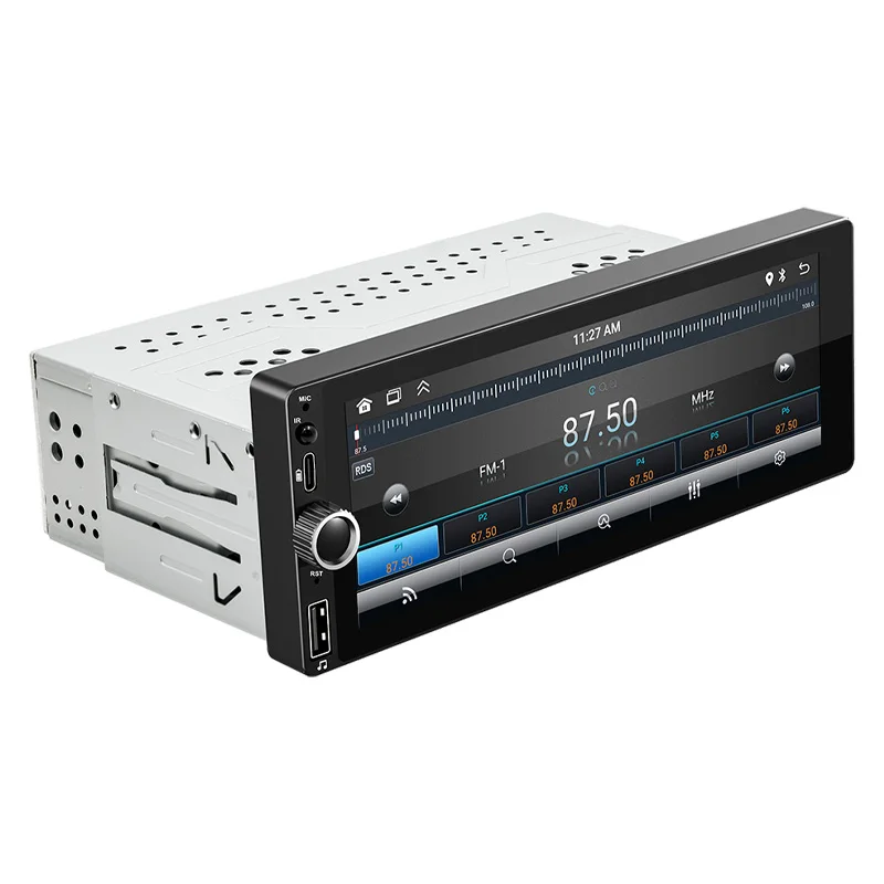 

Автомобильный радиоприемник CarPlay, Android-автоматический сенсорный экран, мультимедийный MP5-плеер, Bluetooth, громкая связь, 6,86 дюйма, аудиосистема, головное устройство F6021