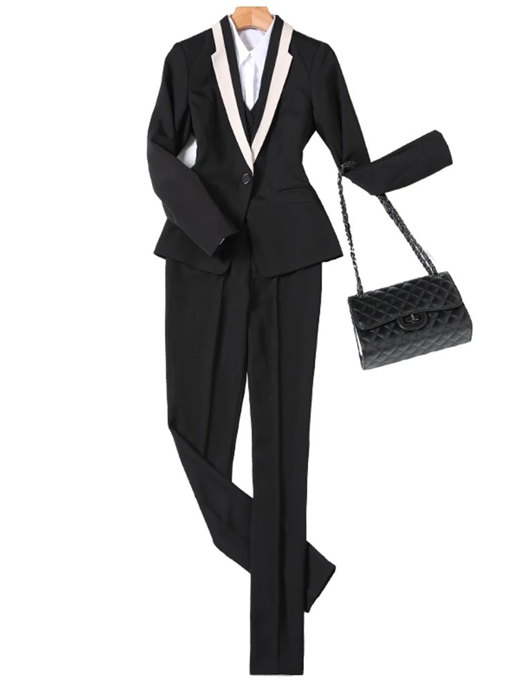 2023 New Spring and Autumn Guest look Suit set Women Casual Temperament Fashion British Sle Work Clothes Business Wear Adva...