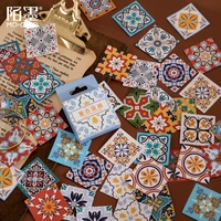 decor 46 pcs kawaii paper sticker vintage brick stationery stickers adhesive decoretive label for scrapbooking art project diary