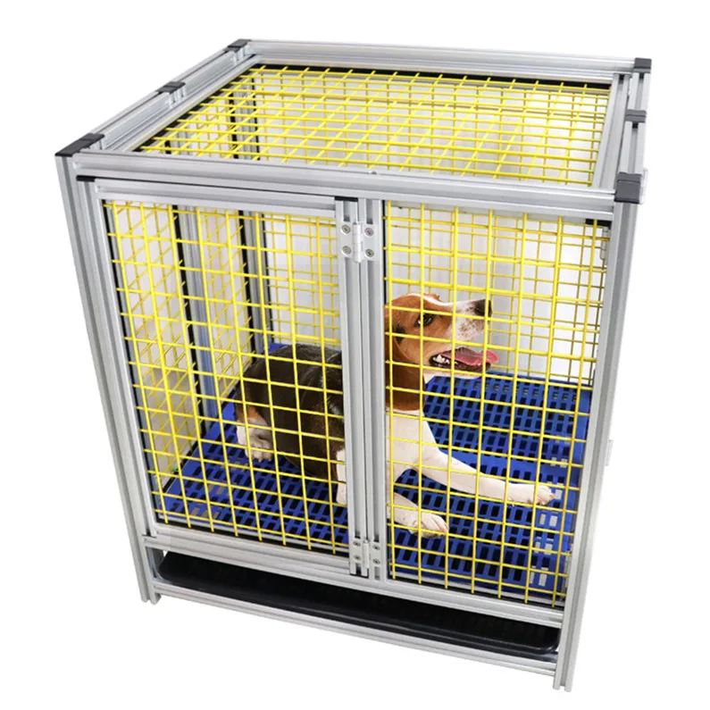 

Manufacturer foldable wholesale Aluminium metal large carriers cheap pet dog cage Kennel