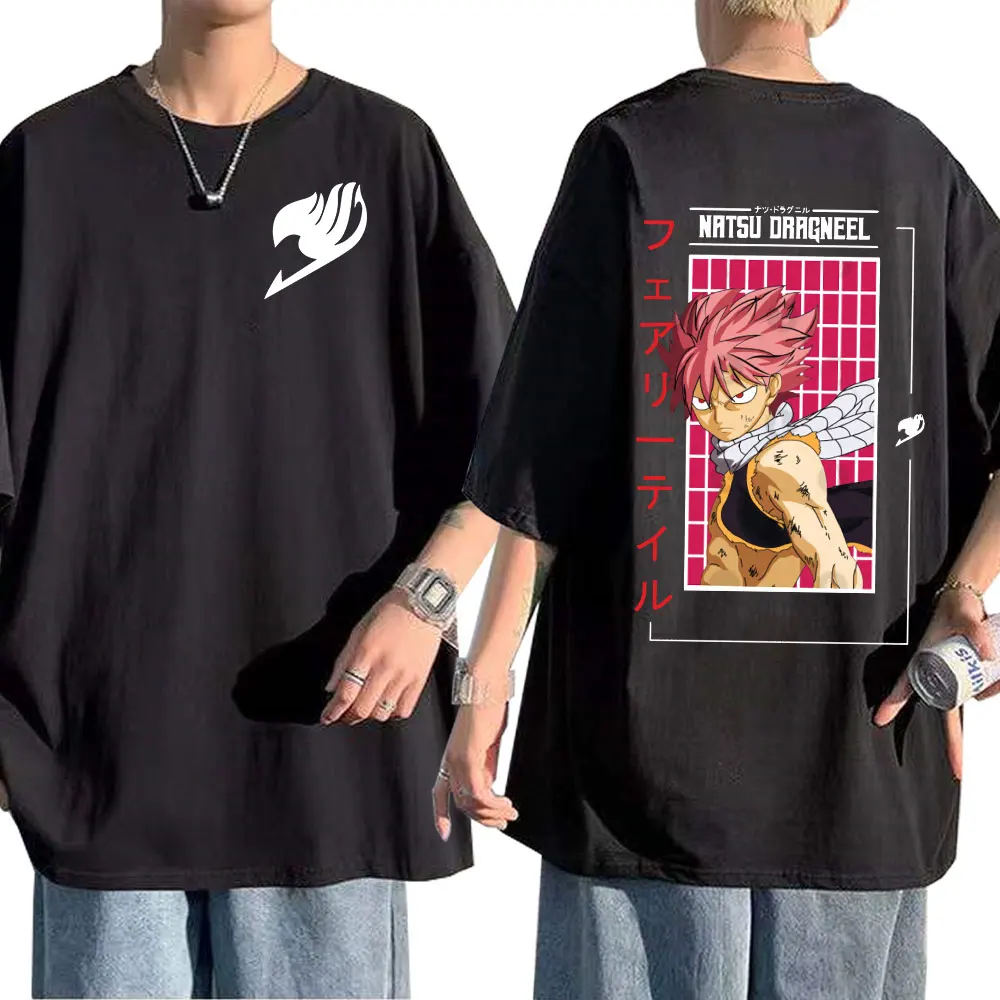 

Anime Fairy Tail Natsu Dragneel Unisex T Shirt Harajuku Manga T-Shirt Summer Tops Oversized Hip Hop Tees Streetwear T Shirts