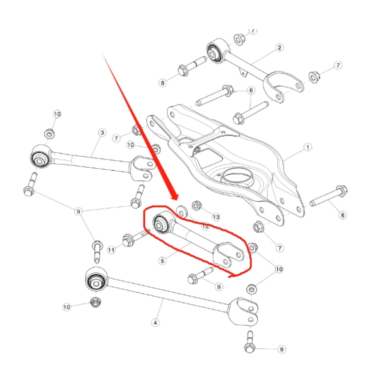 

Подходит для модели Tesla Model 3 Y2017-2019 Задний рычаг № 5 Задний рычаг 1044431-00-g левый или правый Новый