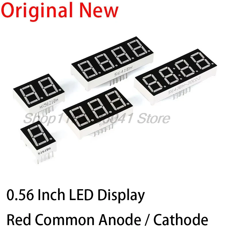 Модуль светодиодного дисплея 0 56&quot красный 1/2/3/4 бит 5 шт.