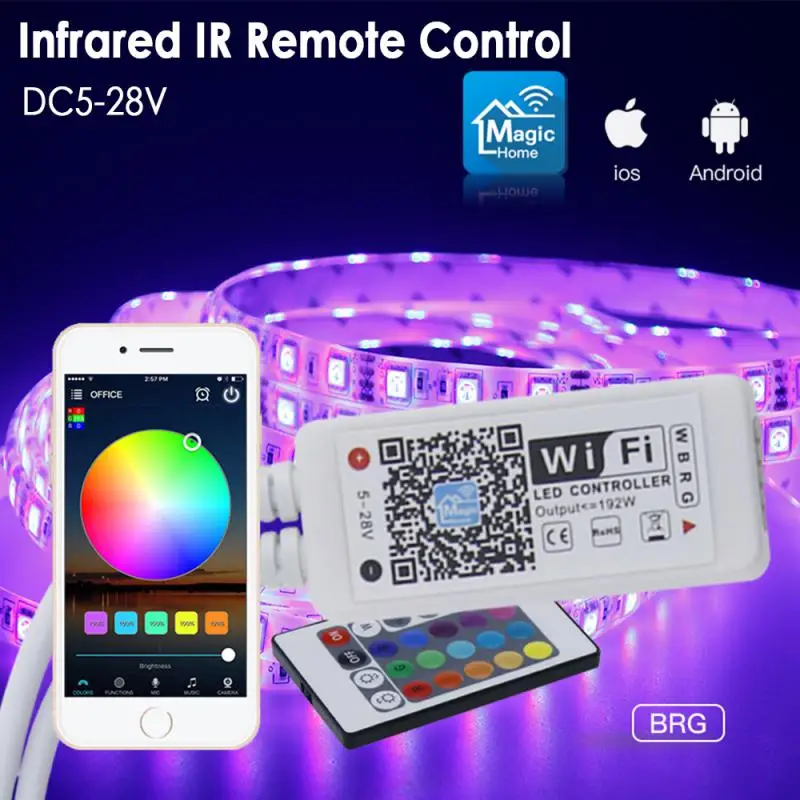 

Versatile Functionality Rgb Light Strip Controller Voice Control With Alexa Convenient Remote Control For Your Light Strip