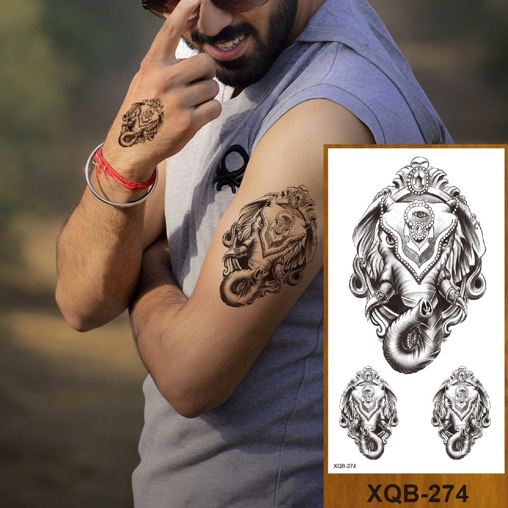 Временная тату-наклейка на руку для мужчин и женщин искусственная татуировка