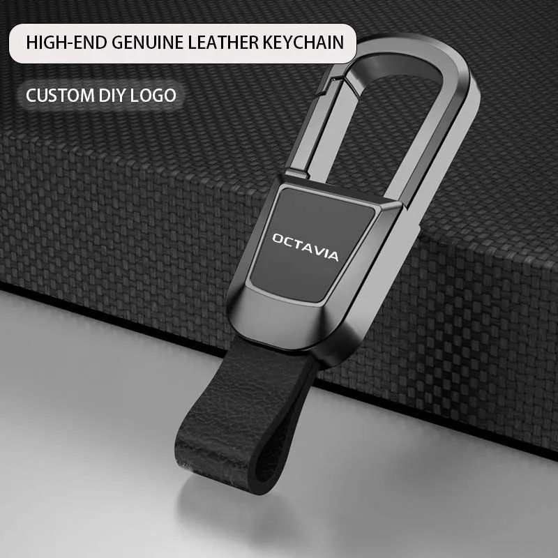 

Car Key Chain Men's Pendant Leather Ring DIY Logo For Skoda OCTAVIA 2 3 4 A7 MK2 MK3 RS A5 SCALA FABIA KAROQ Accessories 2023