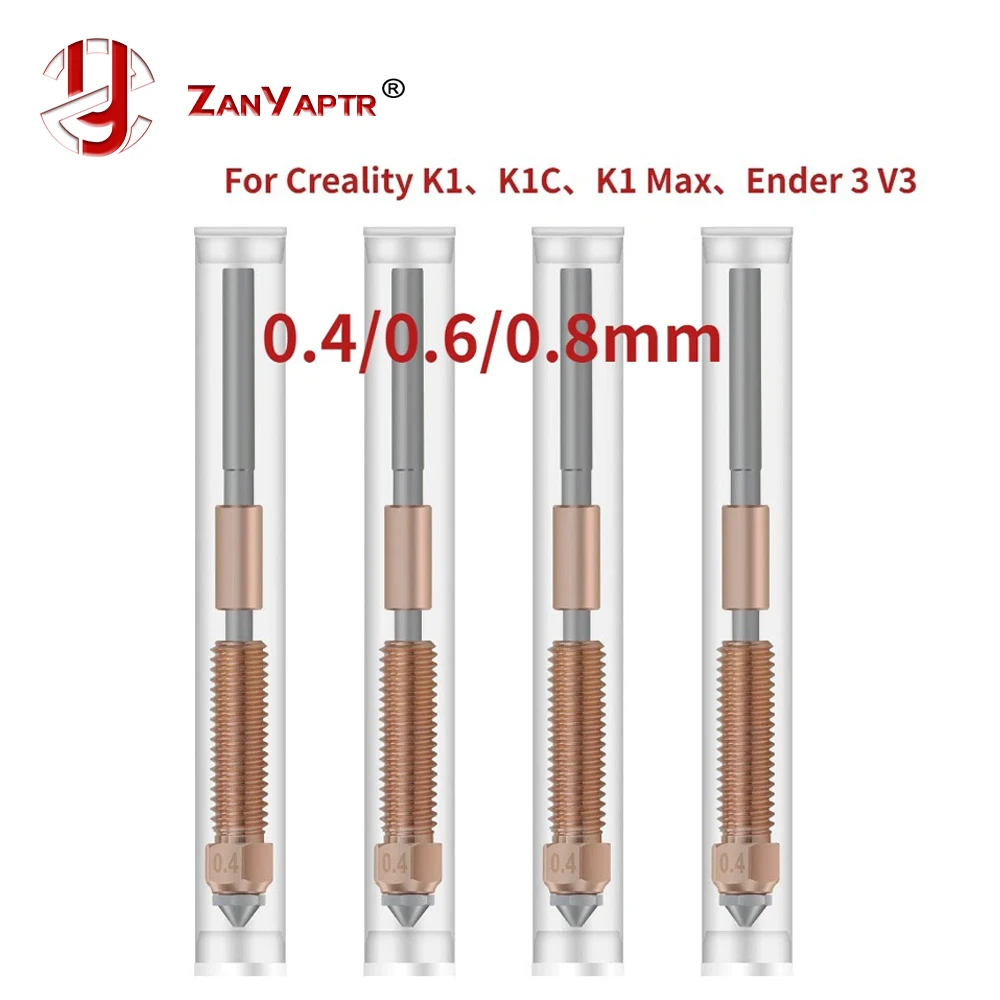 Creality K1C сопло 0 4/0 6/0 8 мм высокопоточная печать модернизированная быстрая замена
