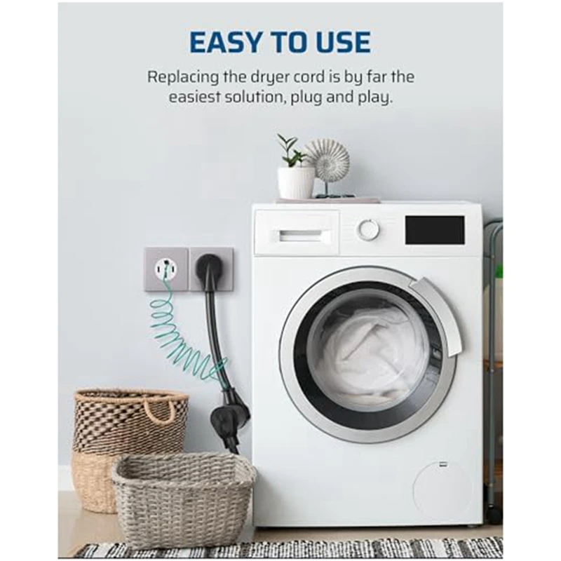 Адаптер вилки для сушильной машины вилка 10-30P на гнездо 14-30R сушилка 4P старый дом 3P