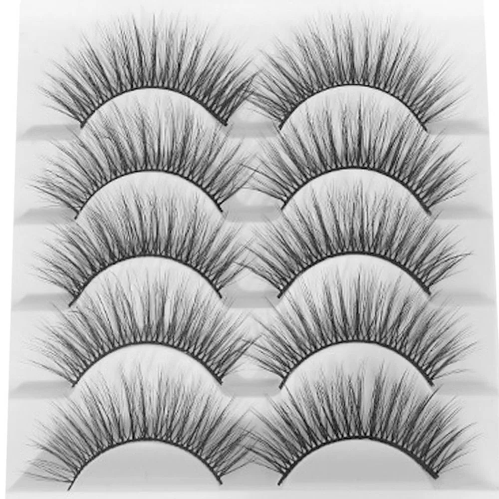 

5 пар Накладные ресницы ручной работы, густые натуральные накладные ресницы, Профессиональные Накладные ресницы для макияжа, длинные ресницы