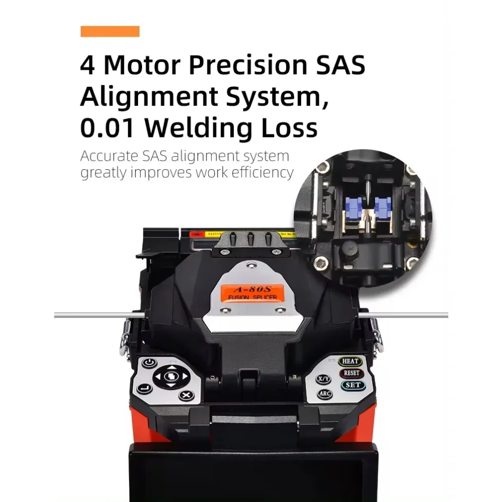Механический аппарат Groothandel Glasvezel Fusie с автоматическим сращиванием 80S 4 Motoren 7
