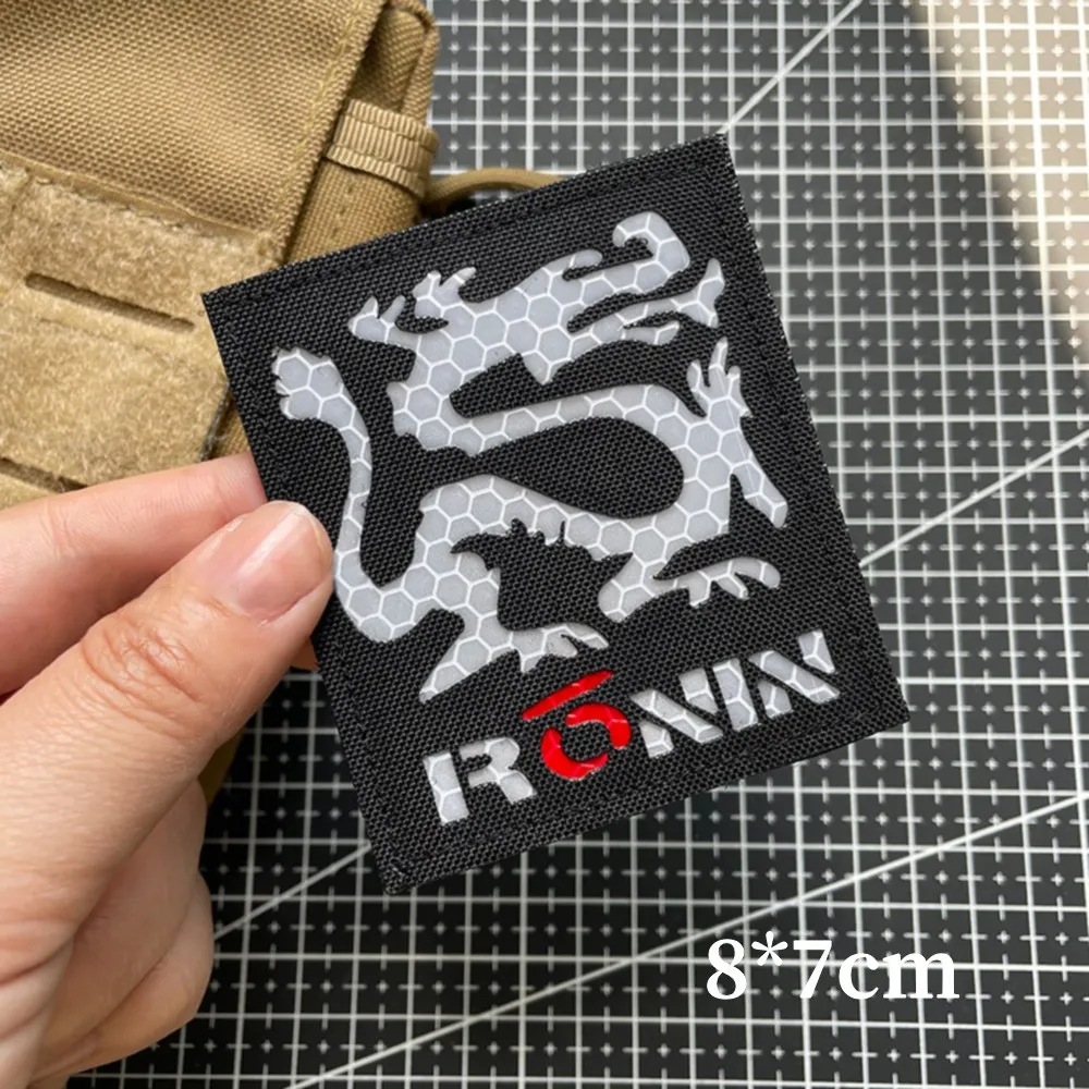 

Ronin Dragon IR Reflective Patches for Clothing Dragon Tactical Armband Morale Badge on Backpack Hat Clothes Hook and Loop Patch