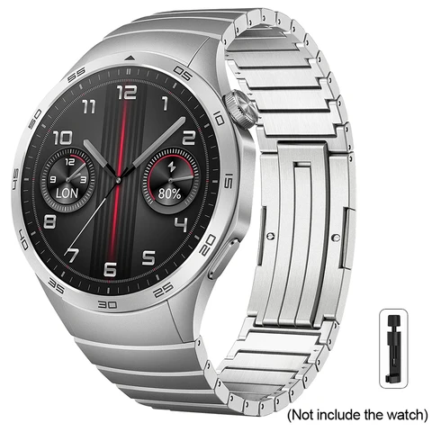 Ремешок из нержавеющей стали для Huawei Watch GT4 46 мм 22 мм, роскошный быстросъемный браслет без зазора, мужской стиль
