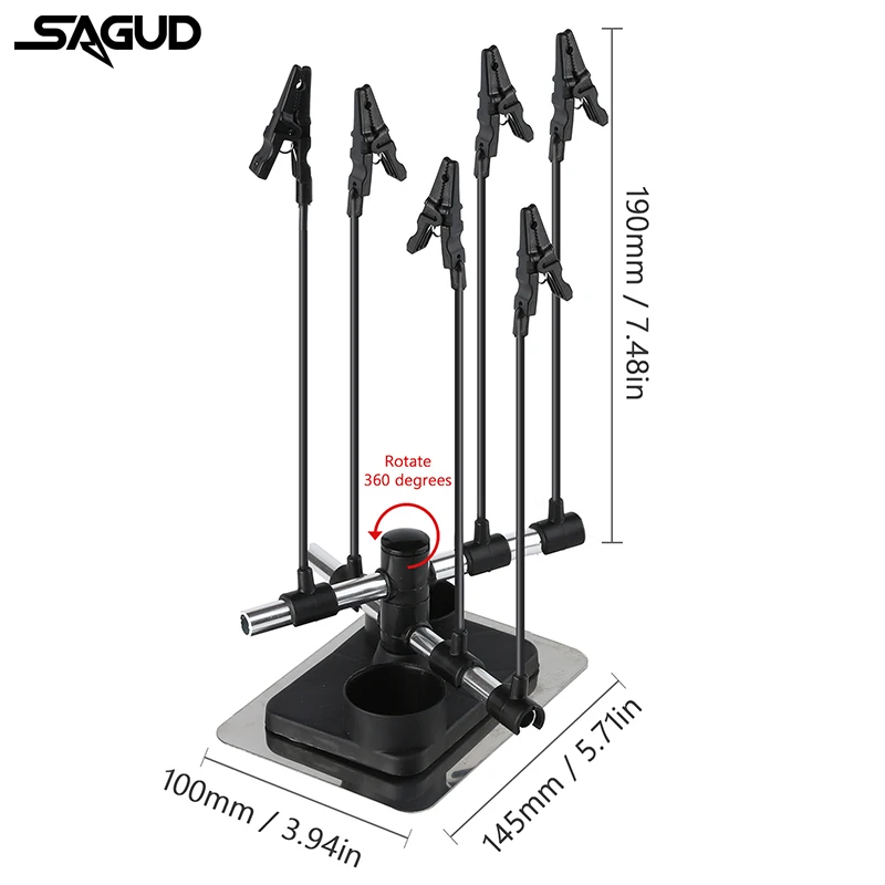 Держатель для аэрографа с 6 зажимами регулируемая эластичная подставка и