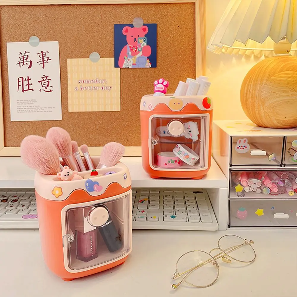 

Creative Cartoon Little Pig Pen Holder Desktop Organizer Make Up Brush Holder Cosmetics Storage Case Office Stationery Supplies