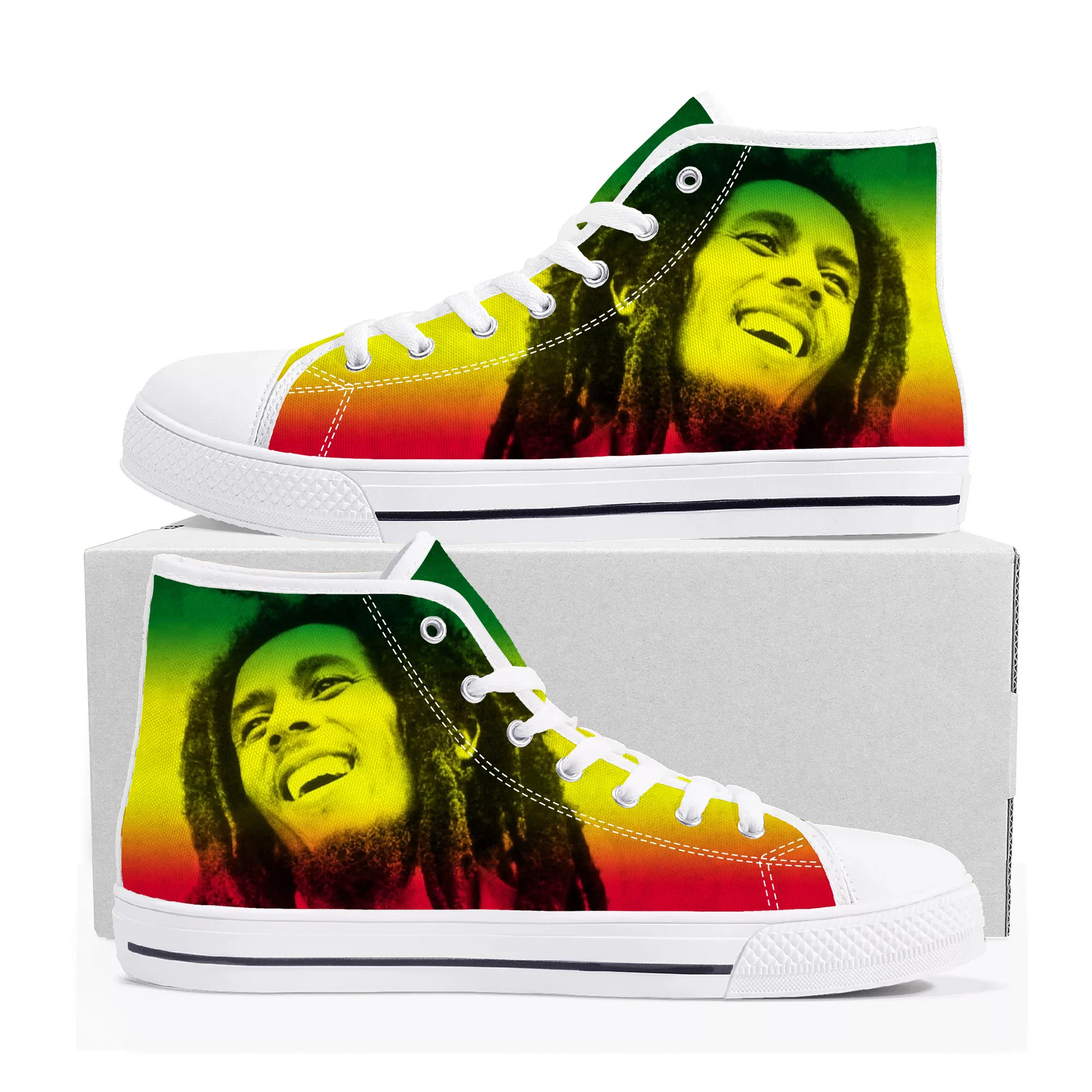 

Высокие кроссовки Legend Bob Marley Reggae Rasta Music Rock, мужские и женские подростковые холщовые кроссовки, повседневная обувь для пар, обувь на заказ