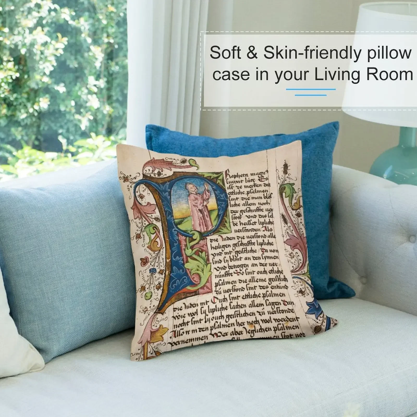 Николас Лиры Интерпретация Псалстера декоративная подушка прямоугольный чехол