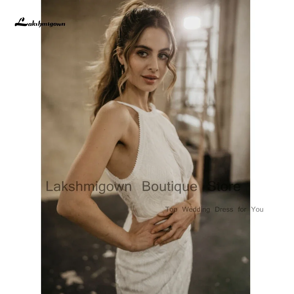 Lakshmigown роскошное кружевное свадебное платье русалки в стиле бохо с открытой