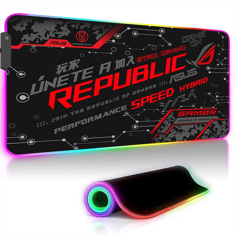 

Asus Rog Mousepad Gamer Led Mouse Pad RGB Large Game Mats Desk Gaming Mause Mat Xxl Accessories Pads 900x400 Extended Office Pc
