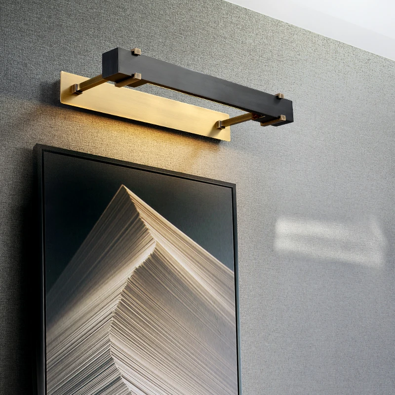 

All copper antique art mural lamp Living room hallway hallway wall Bedside wall painting lamp Bathroom LED mirror front lamp