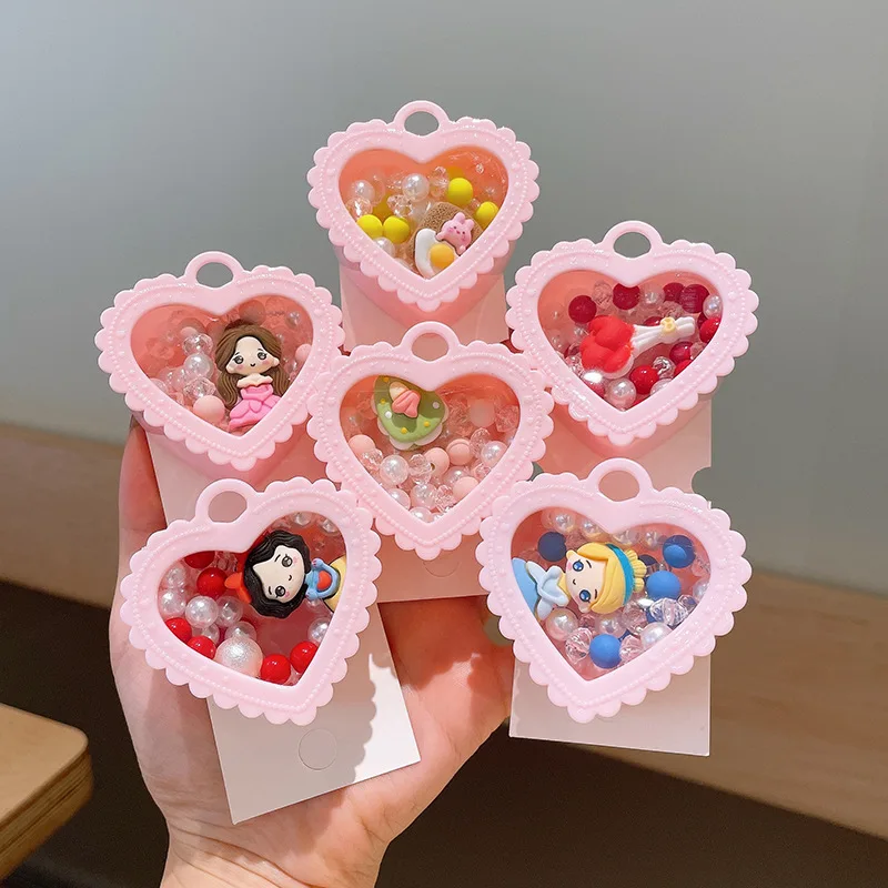 

Disney animation around the toy children new small gift box necklace small gift 3-7 years old little girl beads cartoon necklace