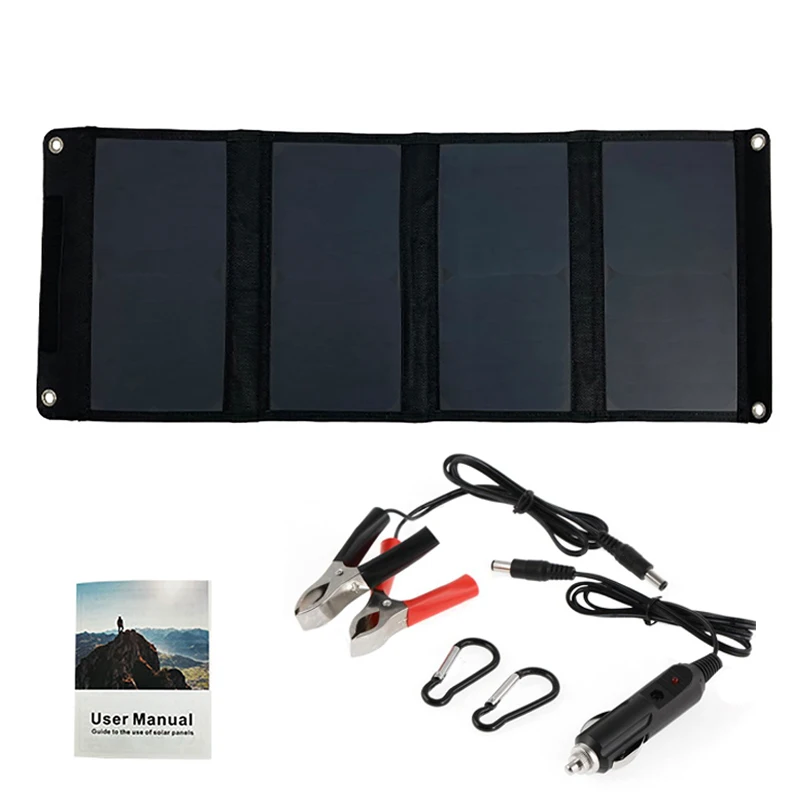 100W Foldable Solar Panel Fast Charging Monocrystalline System Sunpower Camping Mobile Power Battery Charger |
