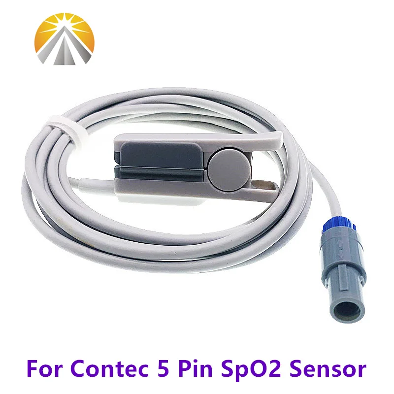 

For Contec SpO2 Sensor 5 Pin Adult Child Neonates Veterinary Type CMS7000 CMS8000 Digital PD Output Pulse Rate SAO2 Probe