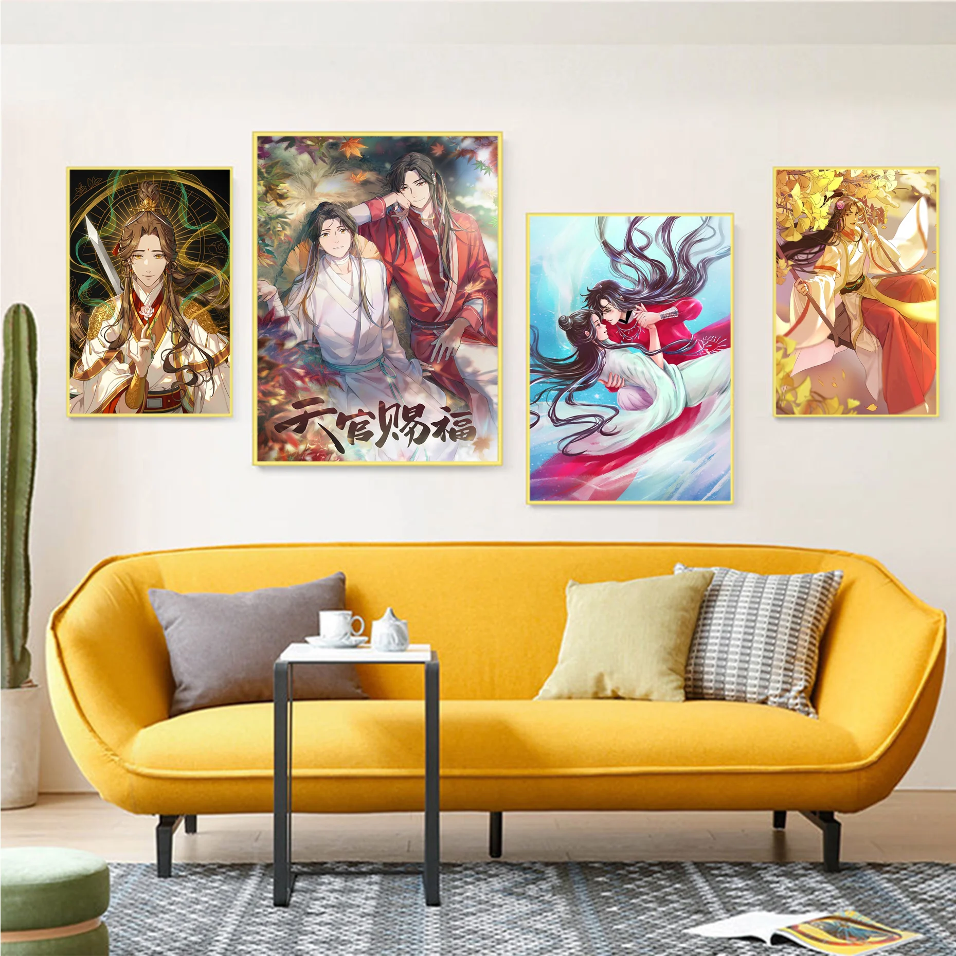 

Tian Guan Ci Fu Poster DIY Sticky Poster Whitepaper Prints Posters Artwork Nordic Home Decor