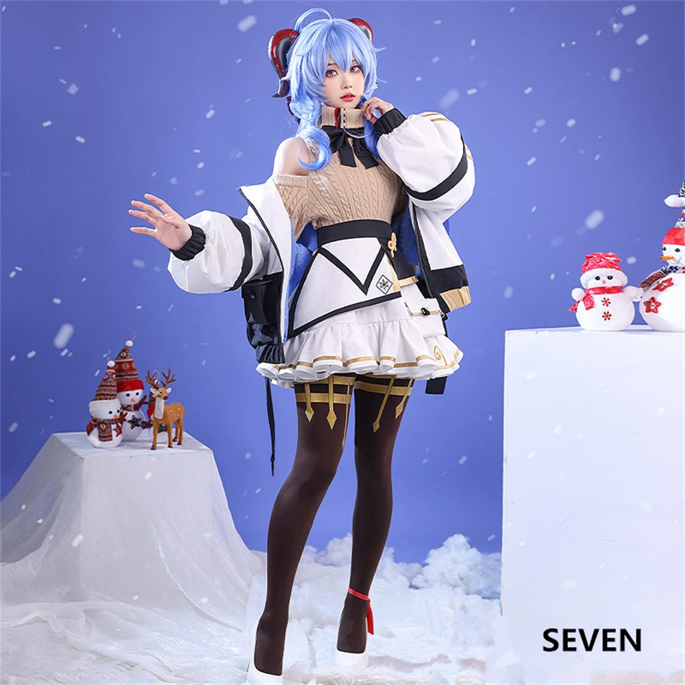 

Genshin Impact Cosplay Game Ganyu Doujin Daily Suits Cosplay Costume Woman Lovely Dress Coat Genshin Impact Cosplay