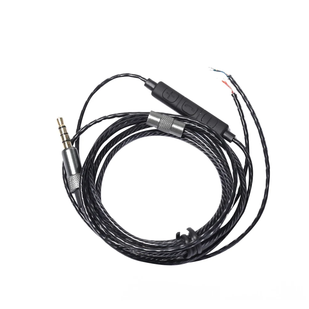

1pc Diy Earphone Upgrade Repair Cable Line Earphone Cable Accessories with Volume Buttons Compatible fo Apple and