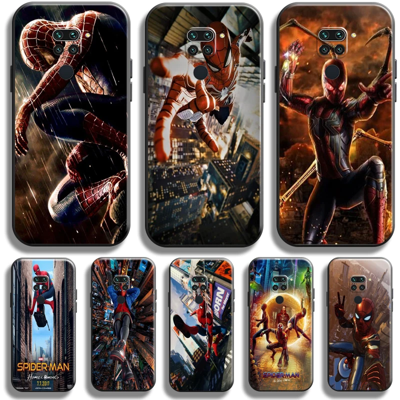 

Avengers Spiderman For Xiaomi Redmi Note 9 5G 9T 9S 9 Pro Phone Case Funda Silicone Cover Back Coque Carcasa TPU