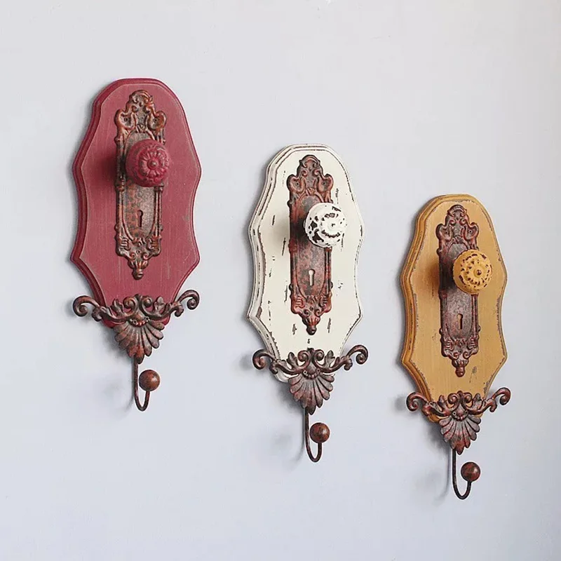 Французский винтажный Большой Настенный Органайзер крючок двойные крючки