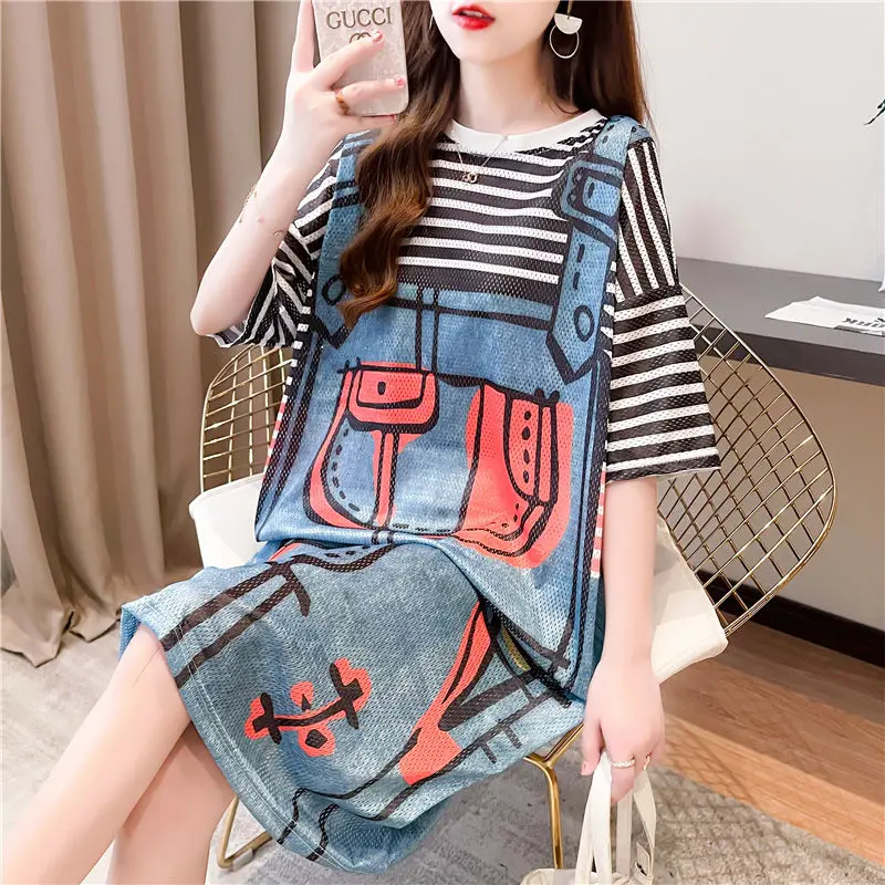 Женская футболка в стиле хип-хоп сетчатая дышащая свободная с надписью пуловеры