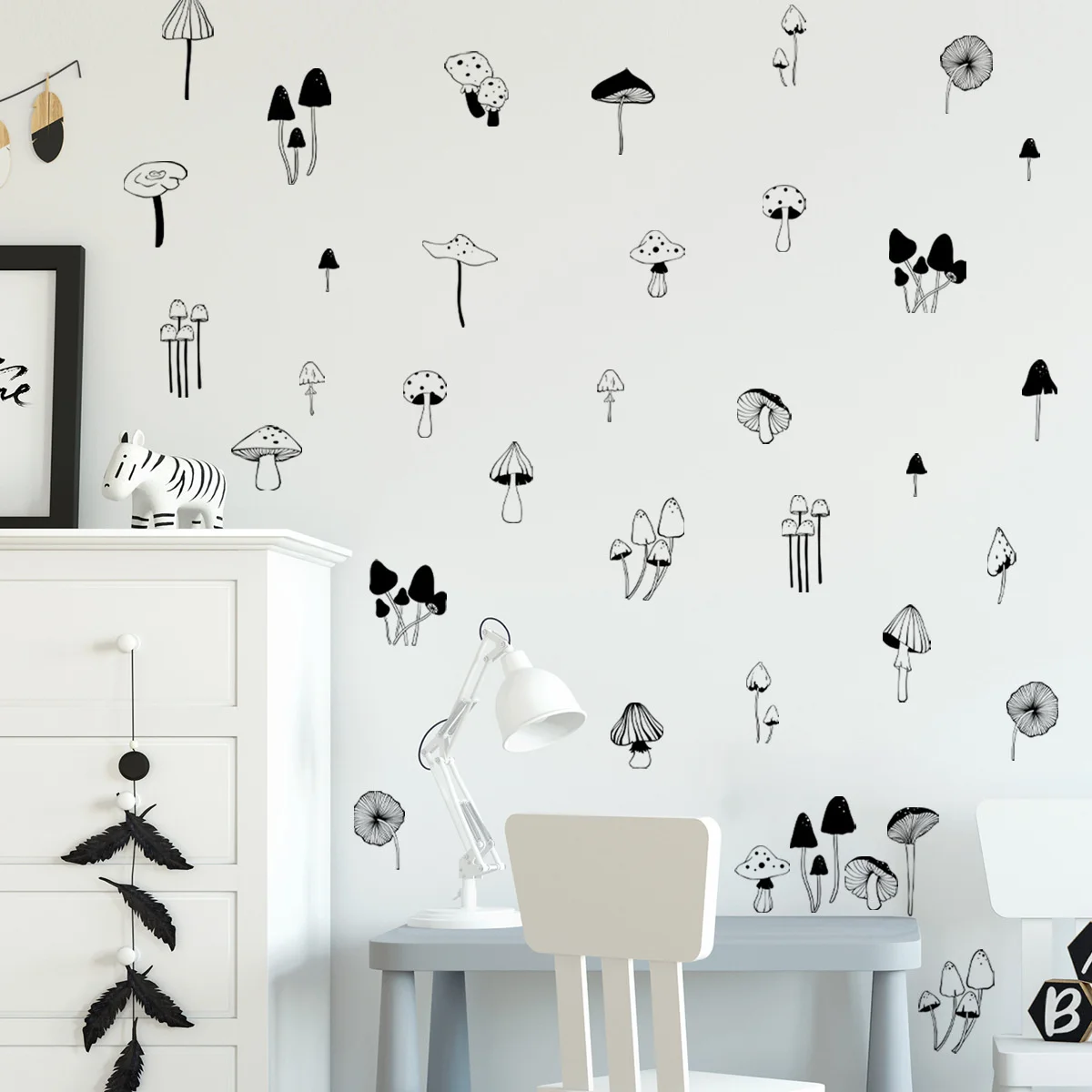

Простой самоклеящийся Настенный декор «сделай сам» в виде грибов, настенные наклейки, креативные декоративные наклейки, Настенная Наклейка для спальни