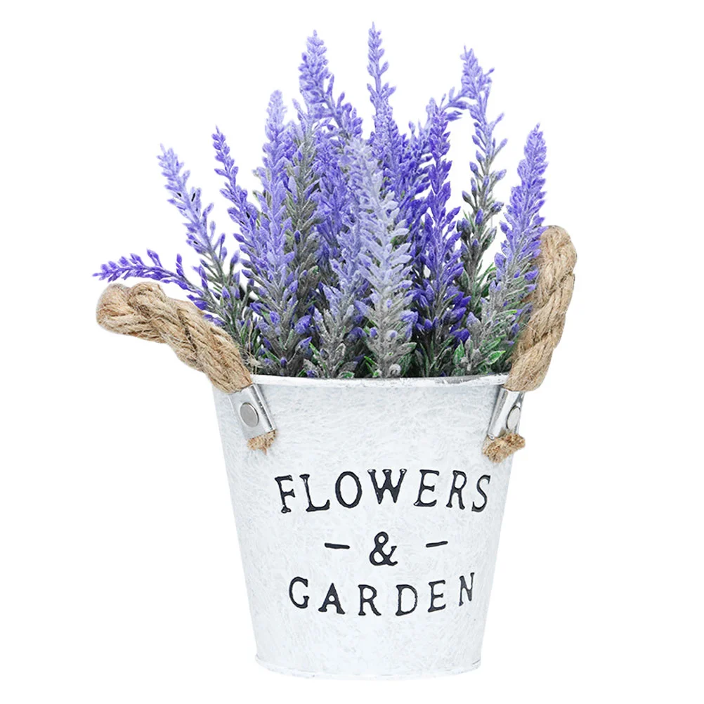 

Artificial Bonsai Flower Desk Topper Fake Lavender Flowers Fake Bonsai Artificial Plants