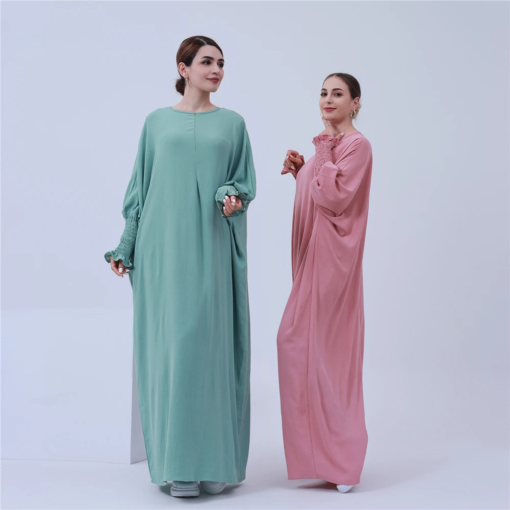 

Modest Abayas for Women Muslim Ramadan Eid Prayer Dress Turkey Kaftan Islam Arab Robe Dubai Jilbab Loose Femme Musulmane Clothes