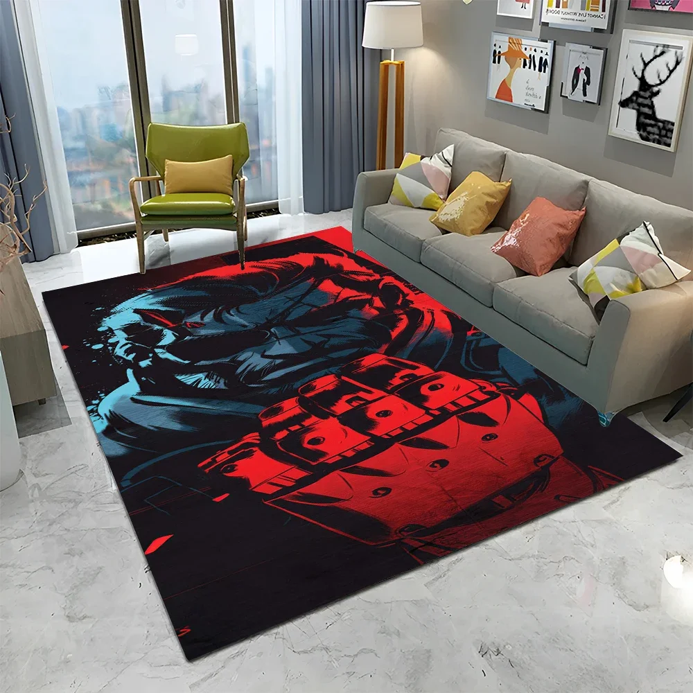 Фото Metal Gear Solid Game Gamer Ковер с героями мультфильмов для дома, гостиной, спальни, дивана, коврика для двери, декор, детский коврик, нескользящий напольный коврик №3