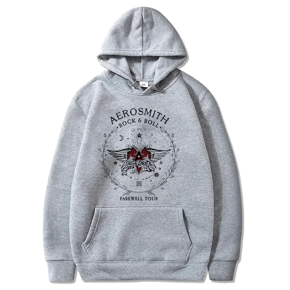 Фото Aerosmith Farewell Tour Осенние толстовки Farewell Tour Hard Rock Спортивный костюм Повседневная свободная рубашка в стиле ретро Фэнтезийная одежда Y2K Топ унисекс №2