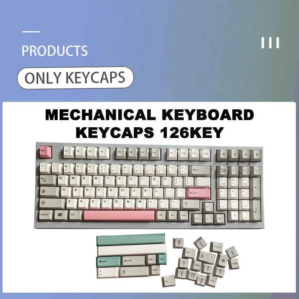 

126 Keys 9009 Keycaps Pbt Sublimation Height Mechanical Keyboard Keycaps For Mx Switch 61/64/68/87/108 Various 980 W6d3