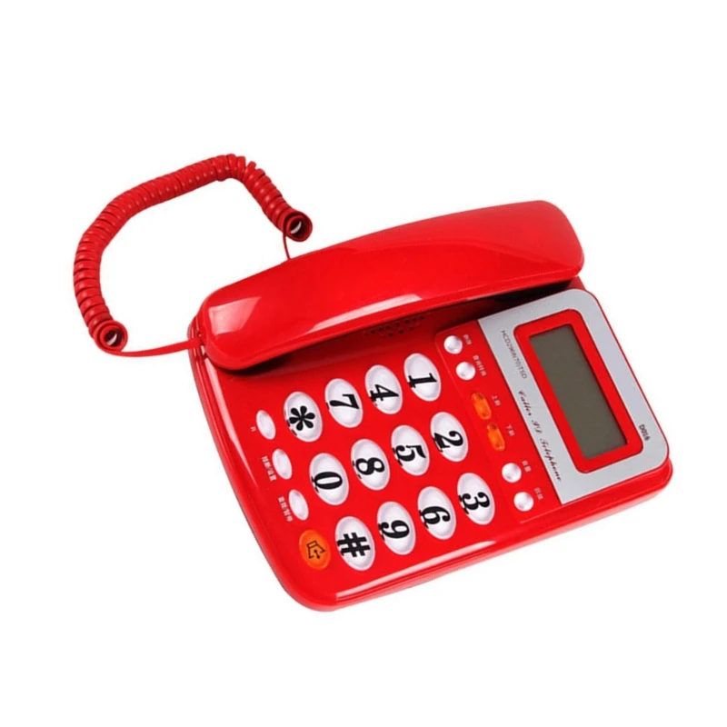 D016 Проводной телефон с дисплеем большие кнопки стационарного телефона для