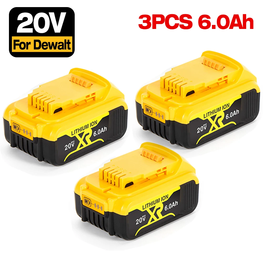

NEW DCB200 20V 6000mAh Lithium Replacement Battery for DeWalt 18V DCB184 DCB200 DCB182 DCB180 DCB181 DCB182 DCB201 DCB206 L50
