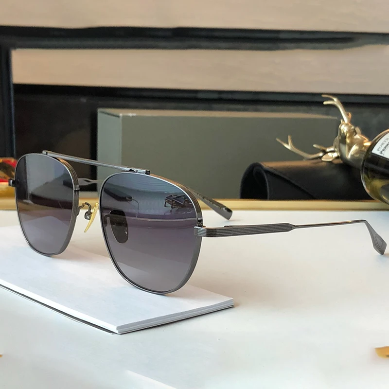 

Полет. Классические винтажные мужские солнцезащитные очки в американском стиле, солнечные очки по рецепту, роскошные модные мужские очки из чистого титана и золота