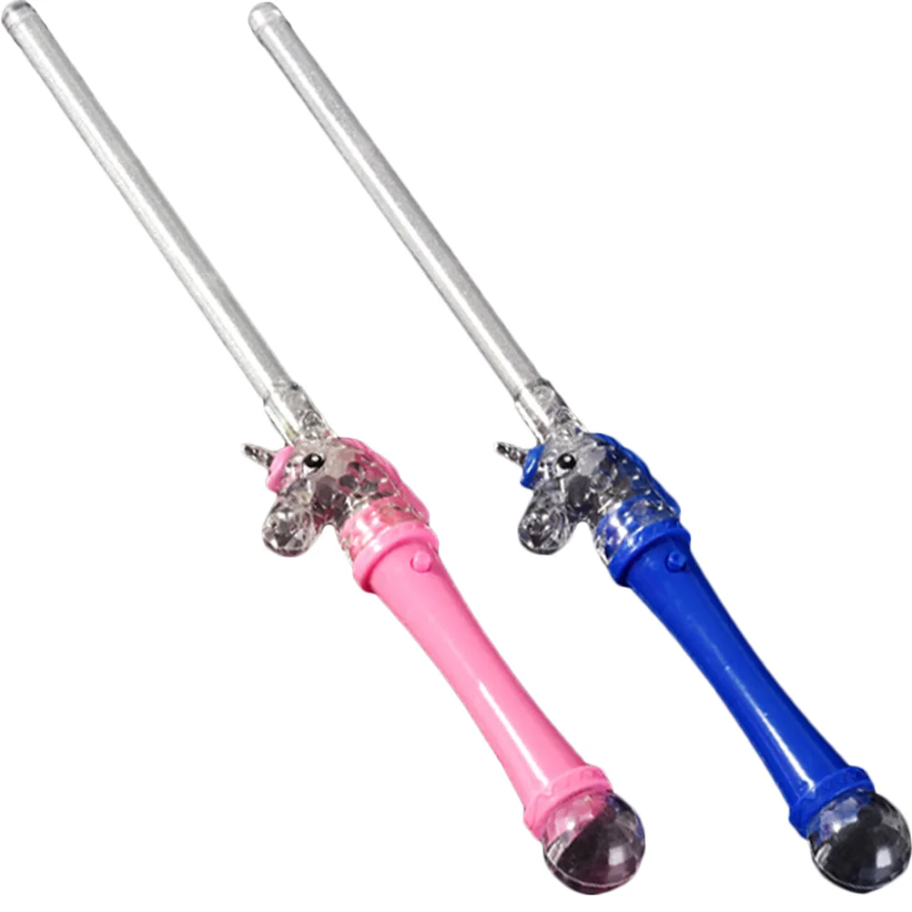 

2 Pcs Flashing LED Sticks Princess Wands Kids Playsets Glow Stocking Stuffer Gifts Christmas