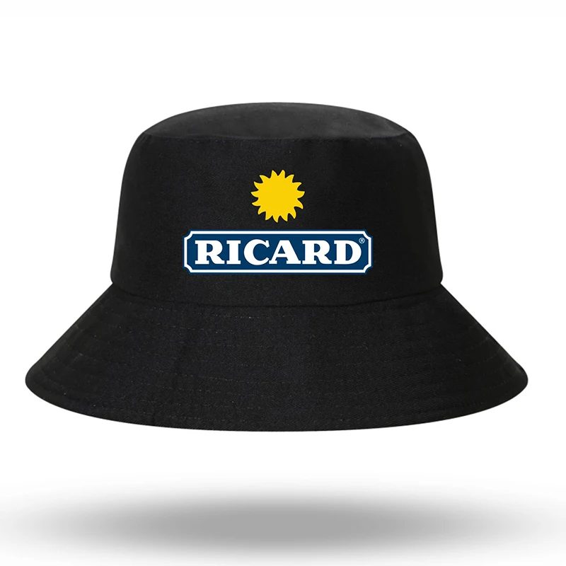 Fashion Ricard Bucket Hats Men Women Cotton Outdoor Reversible Fisherman Caps Beach Fishing Hat Girl Boy Chapeau Bob Panama Hat