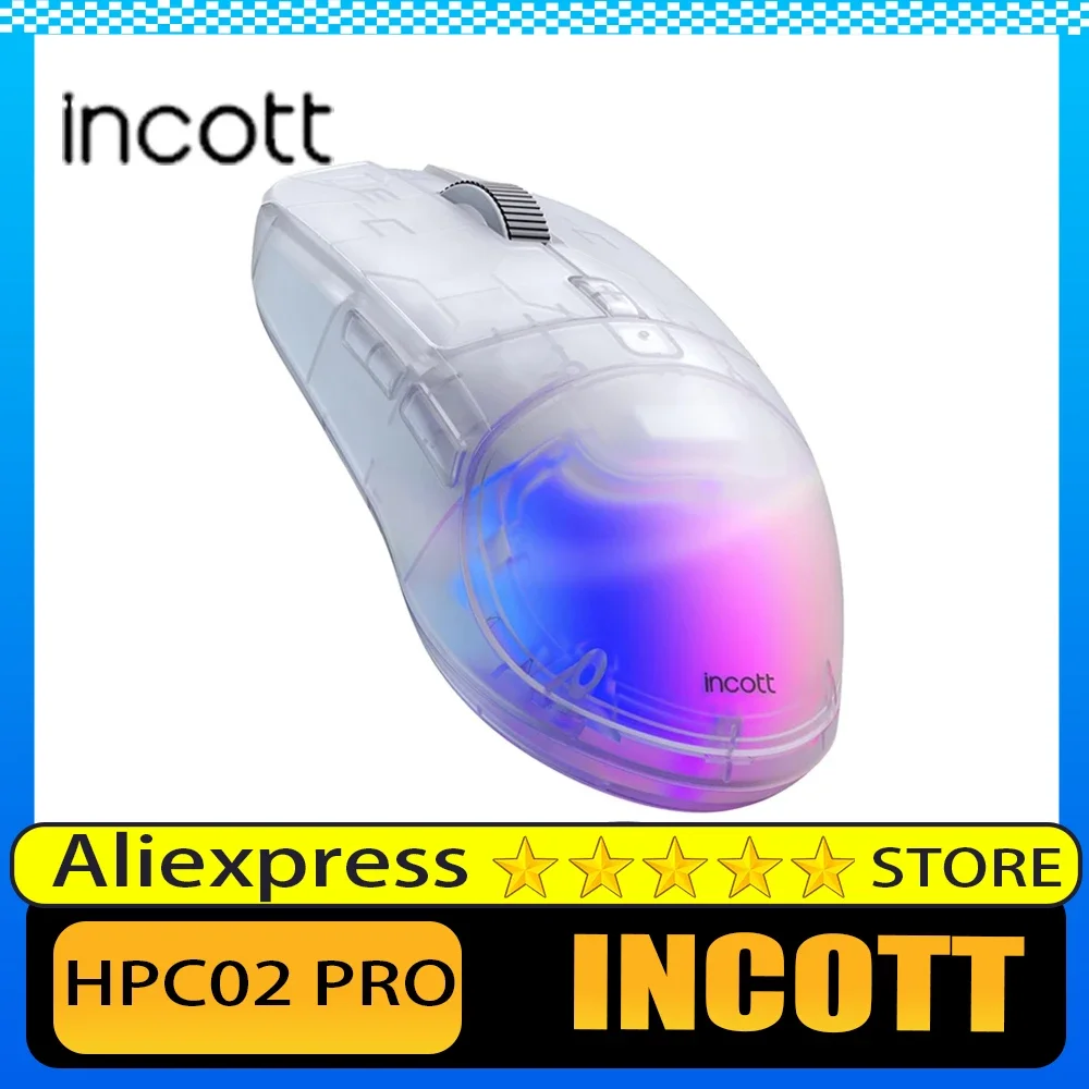 Ironcat Hpc02 Pro Wireless Mouse Paw3395 Customized Hot-Swap Dual Mode Ergonomics Lightweight Gaming Pc Office Gamer Gifts